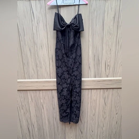 NBD Margaux Maxi Black Dress Lace New with Tags! - Picture 4 of 9